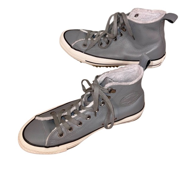 WRn1X CONVERSE ALL STAR Leather fur hiker boots men’s size 7 women's size 9 - Picture 9 of 17